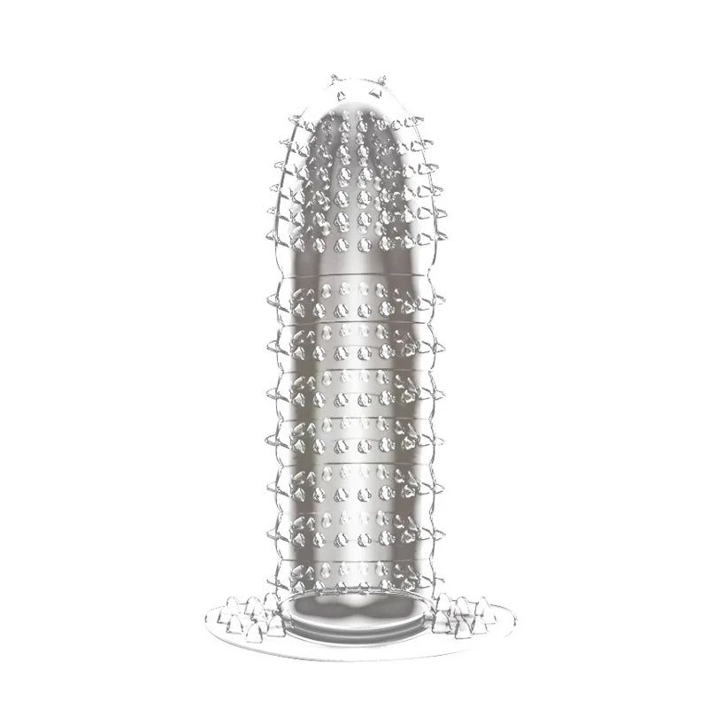 Adult Penis Sleeve Reusable Condoms Sex Toys for Men Delay Ejaculation G Spot Stimulation Safer Contraception Cock Ring Extender