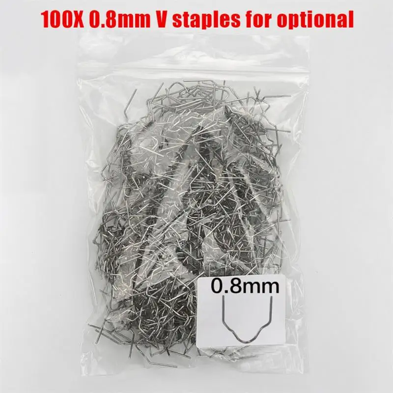 100/200pcs Welding Gun Nails Hot Stapler Staples Plastic Welder Repair Welding Bumper Bodywork Car Repair Tool Welding Equipment