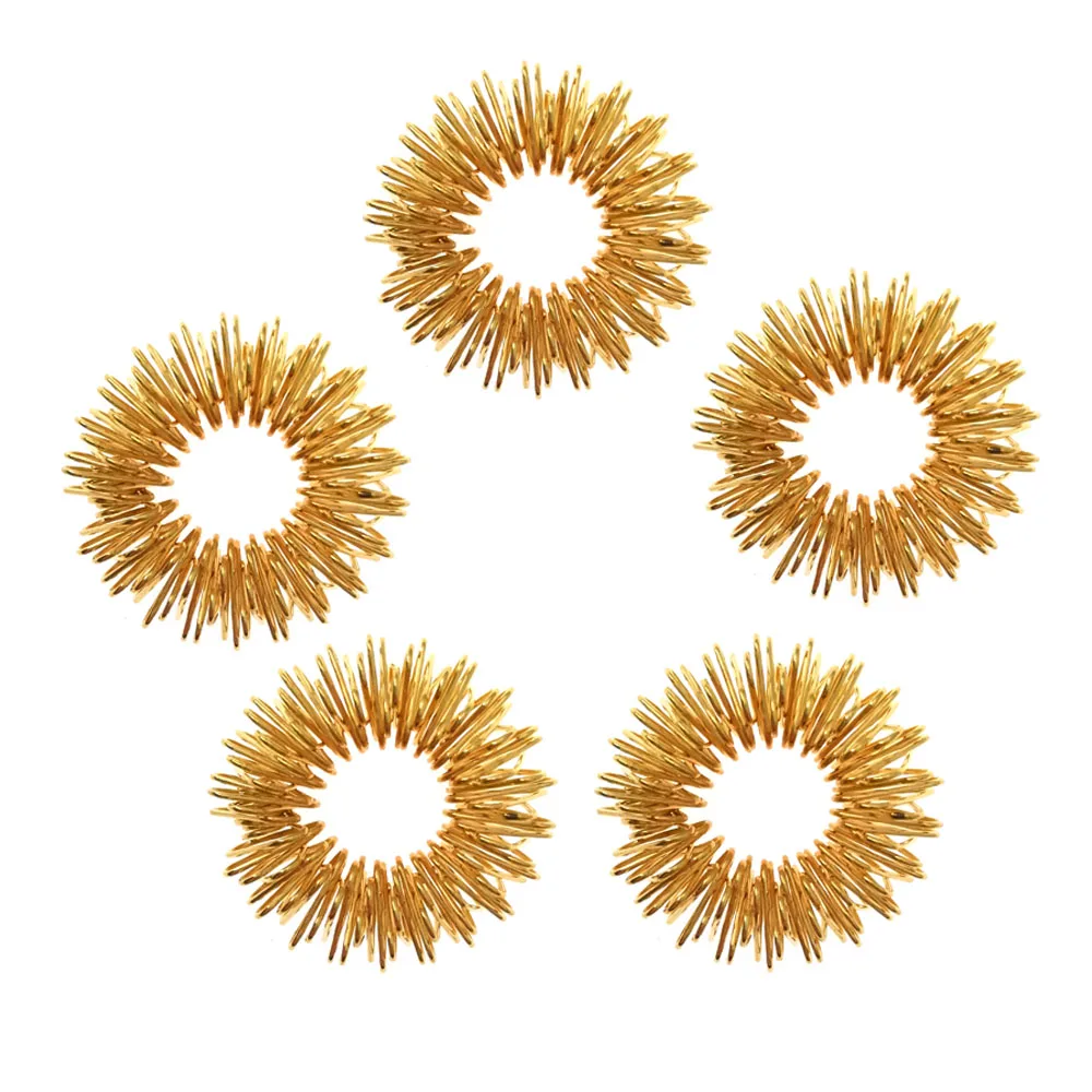 5pcs/Lot Finger Massage Ring Acupuncture Ring Health Care Body Massager Relax Hand Massage Tool