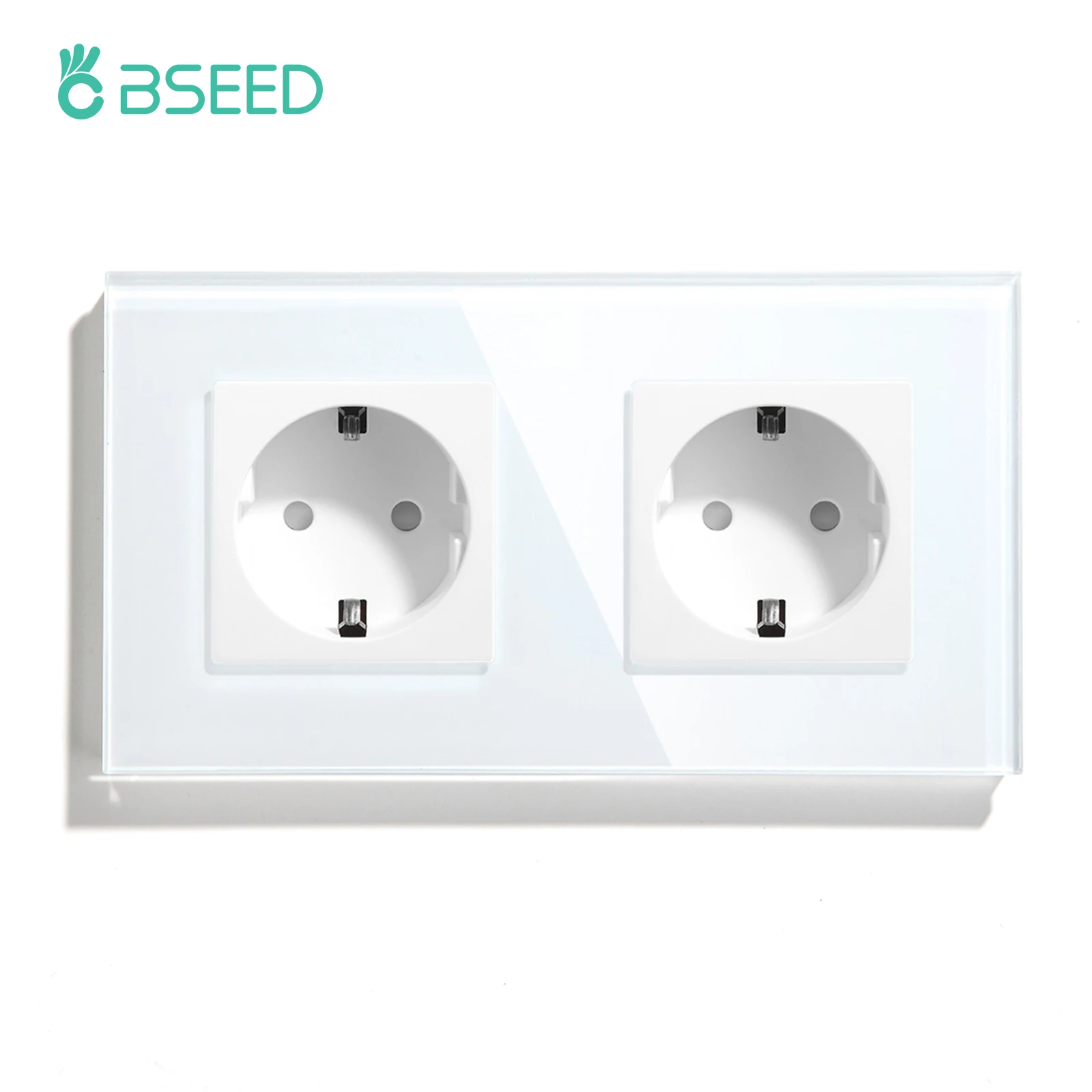 BSEED 1/2/3Gang Touch Light Switches 1/2/3Way For Stairs Corridors Plus Wall Socket USB C Ports EU Standard Glass Panel