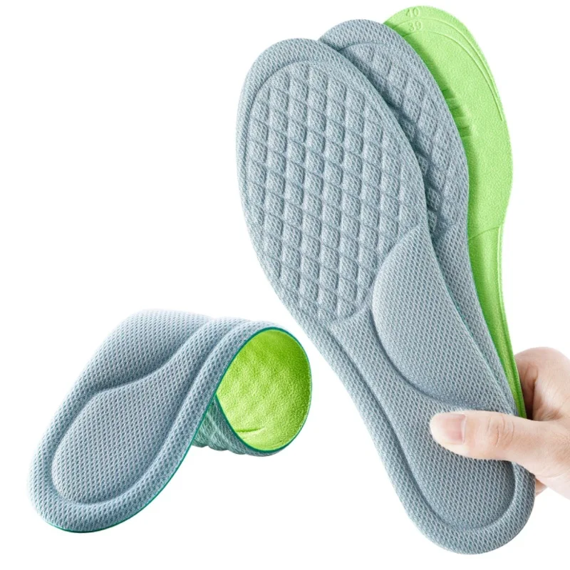 Sports Insoles for Shoes 5D Massage Soft Deodorant Breathable Shock Absorbant Cushion Running Insoles For Feet Men Women
