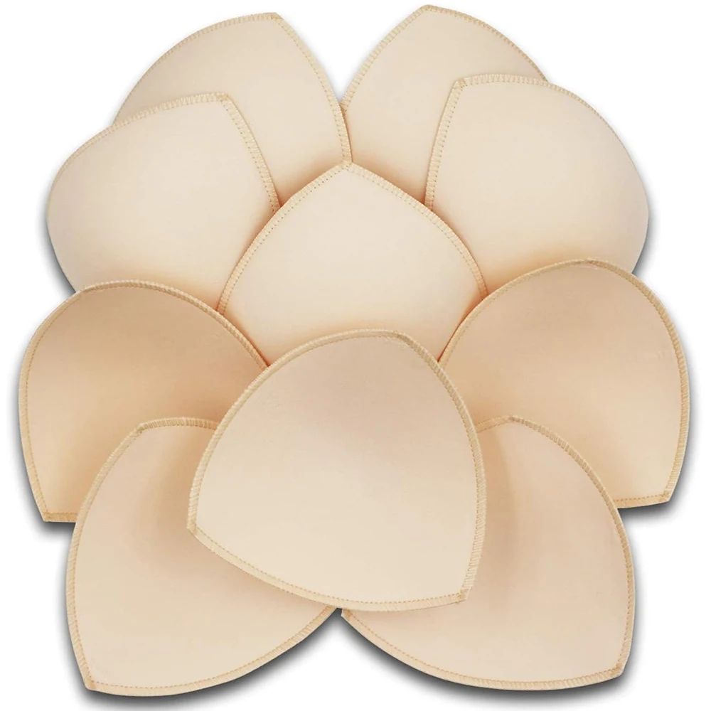 2/10PCS Triangle Sponge Push Up Bra Pads Set Women Invisible Insert Swimsuit Bikini Breast Enhancers Chest Cup Pads Accessories