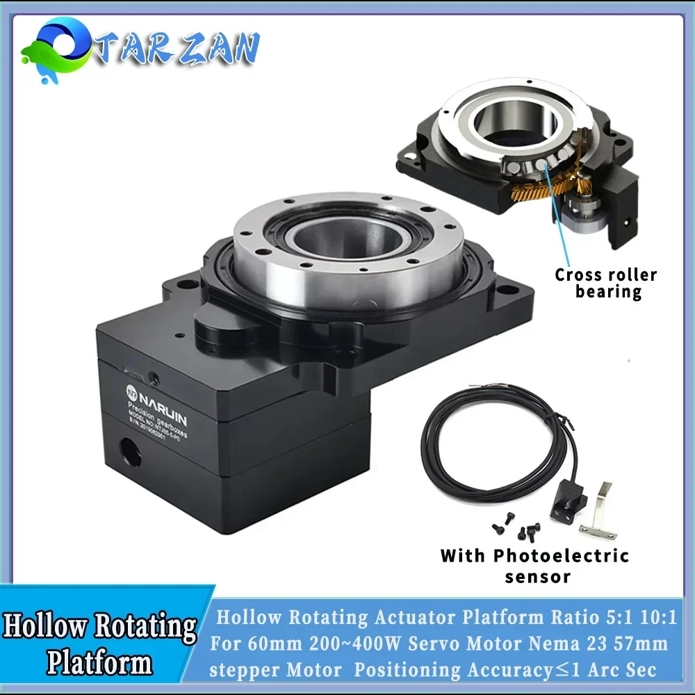 Hollow Rotating Platform Laser Marking Rotary Indexing Plate Electric Turntable Circular Positioning 4 axis Cutting Table CNC