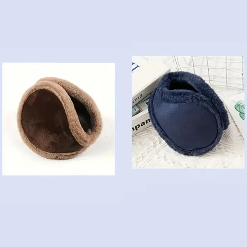1/2pcs/Thermal Soft Plush Earmuffs Man Winter Thicken Ear Warmer Outdoor Sports Windproof Coldproof Ear Cover