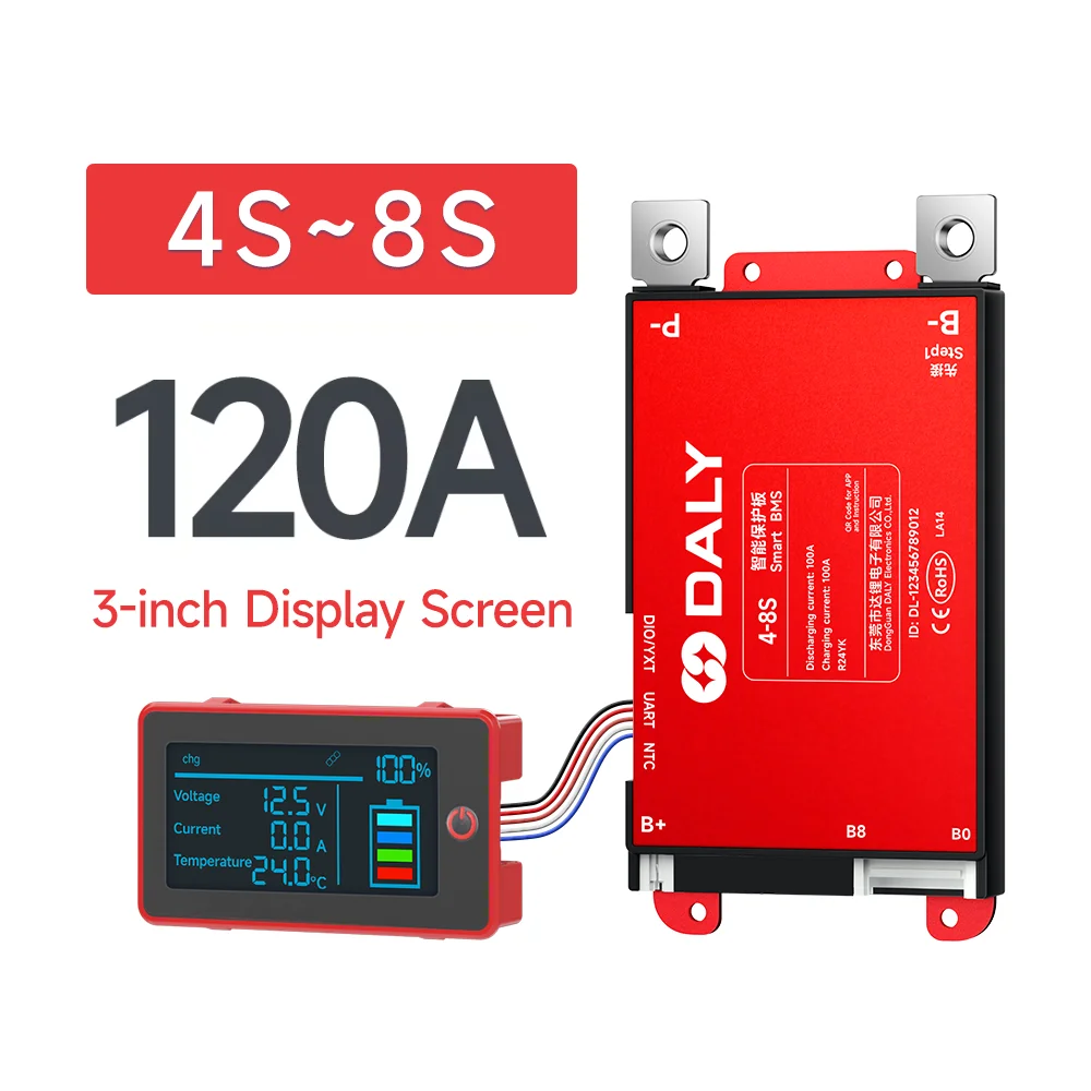 4S-8S 120A BMS LCD