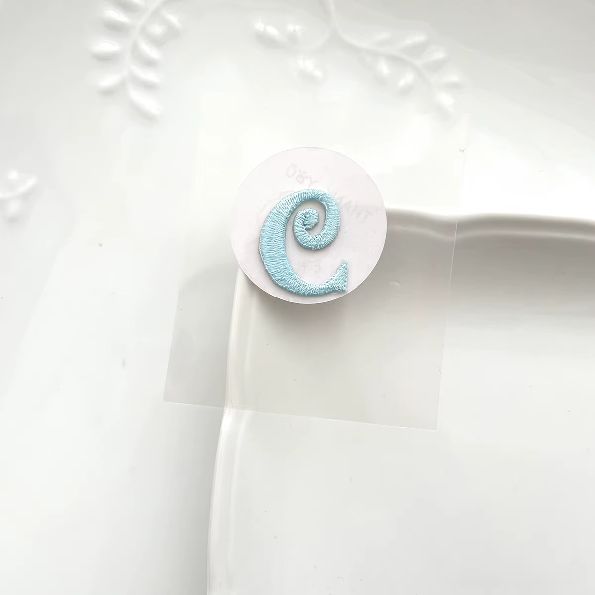 Blue Color English Letters Embroidered Patches For Clothes Bag Sticker Iron On Letters DIY Accessories for School Cap Coat