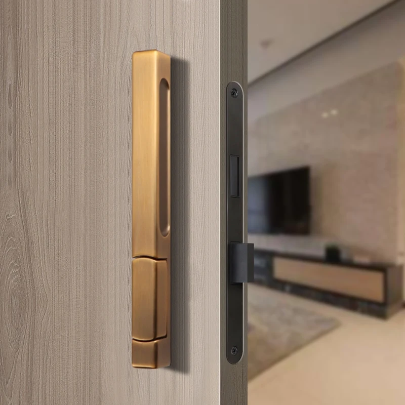 Invisible Magnetic Door Lock Hidden Door Handle Bedroom Magnetic Lock Background Wall Door Dark Mounted Black Single-side Lock