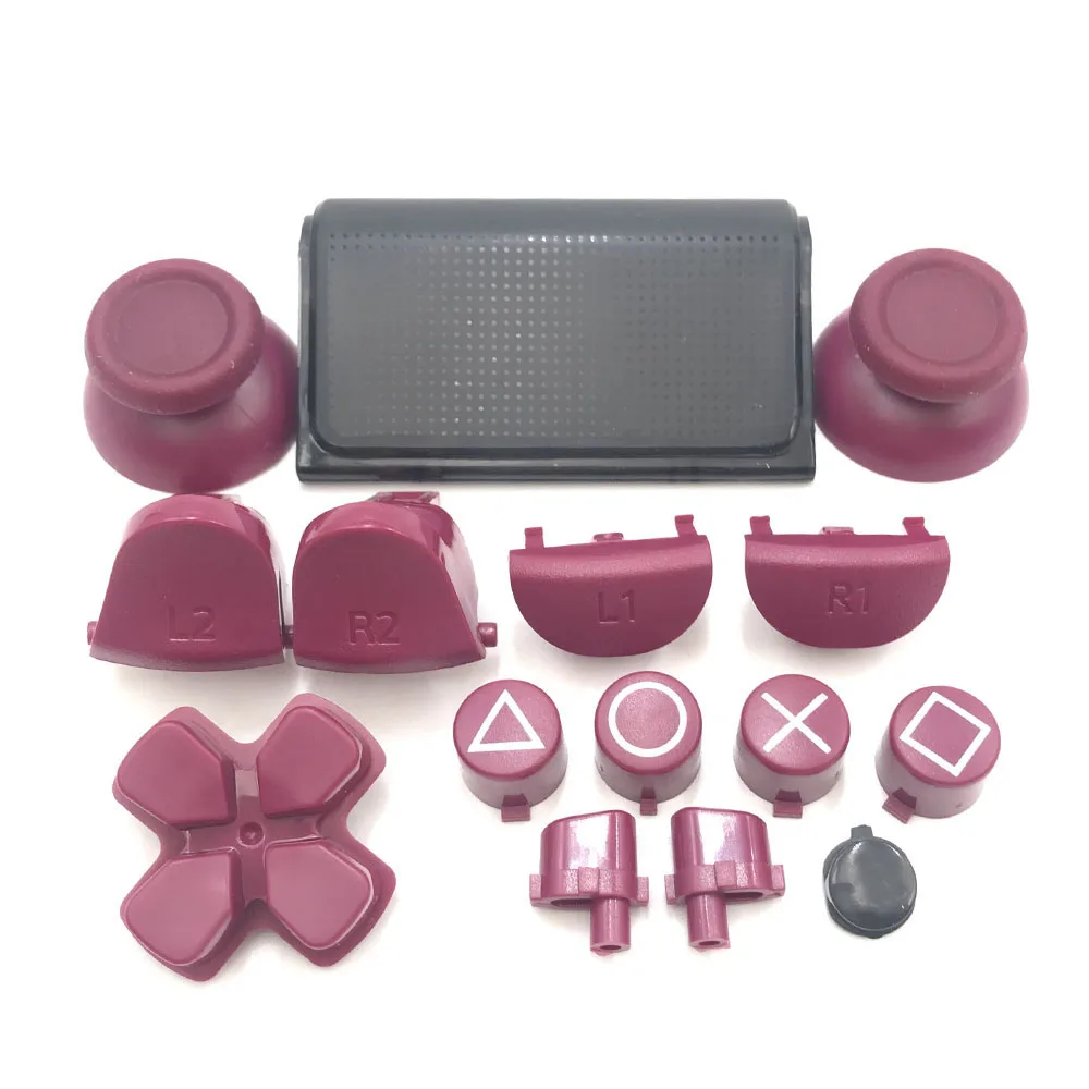 1Set JDM JDS 040 050 055 For PS4 Pro Slim Controller Thumbstick Dpad R1 L1 R2 L2 Button Direction Key ABXY Buttons Joysticks Cap
