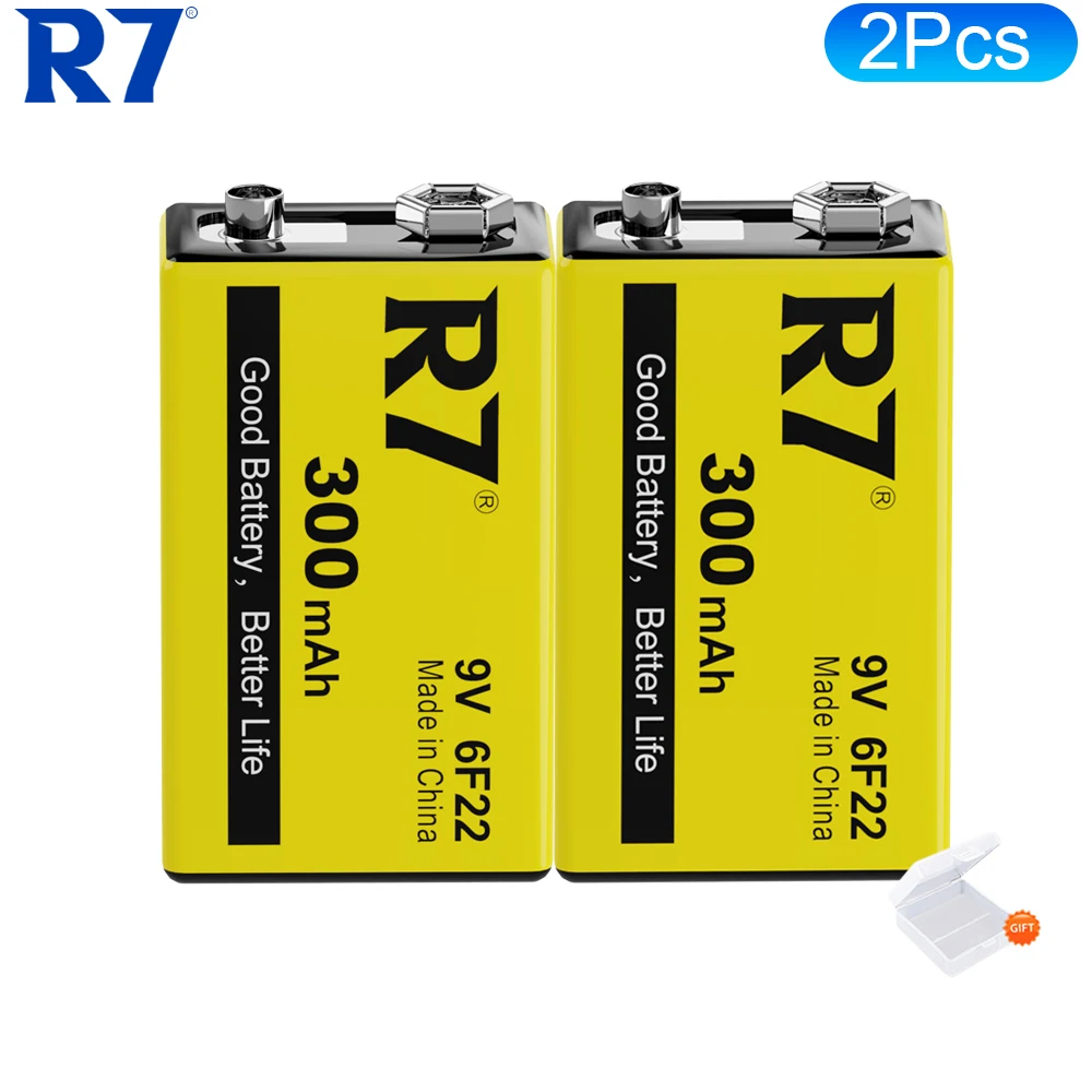 2pcs 9V 300mAh