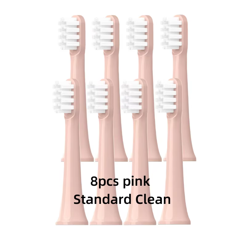 8PCS Toothbrush Replacement Heads for Xiaomi Mijia T100 Mi Smart Electric Toothbrush Replacement Head White/Pink
