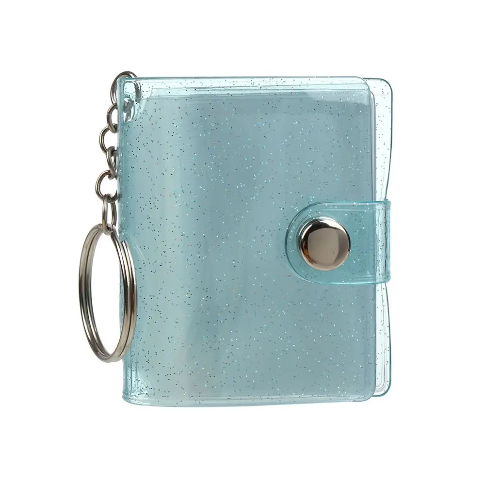 Mini Photo Albums PVC Photos Holder For Photos Cards Key Chain Pockets photo houder 2 Inch Receipt Holder Stationery Accessories
