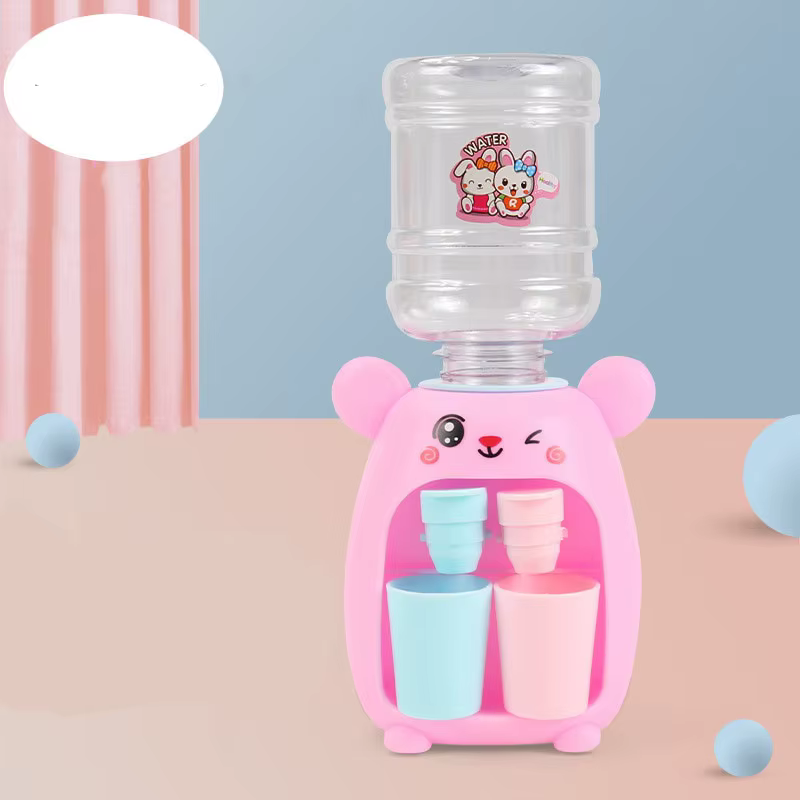 1Pcs Pink Kitchen Simulation Toy Children Kid Role Play Mini Double Headed Water Dispenser