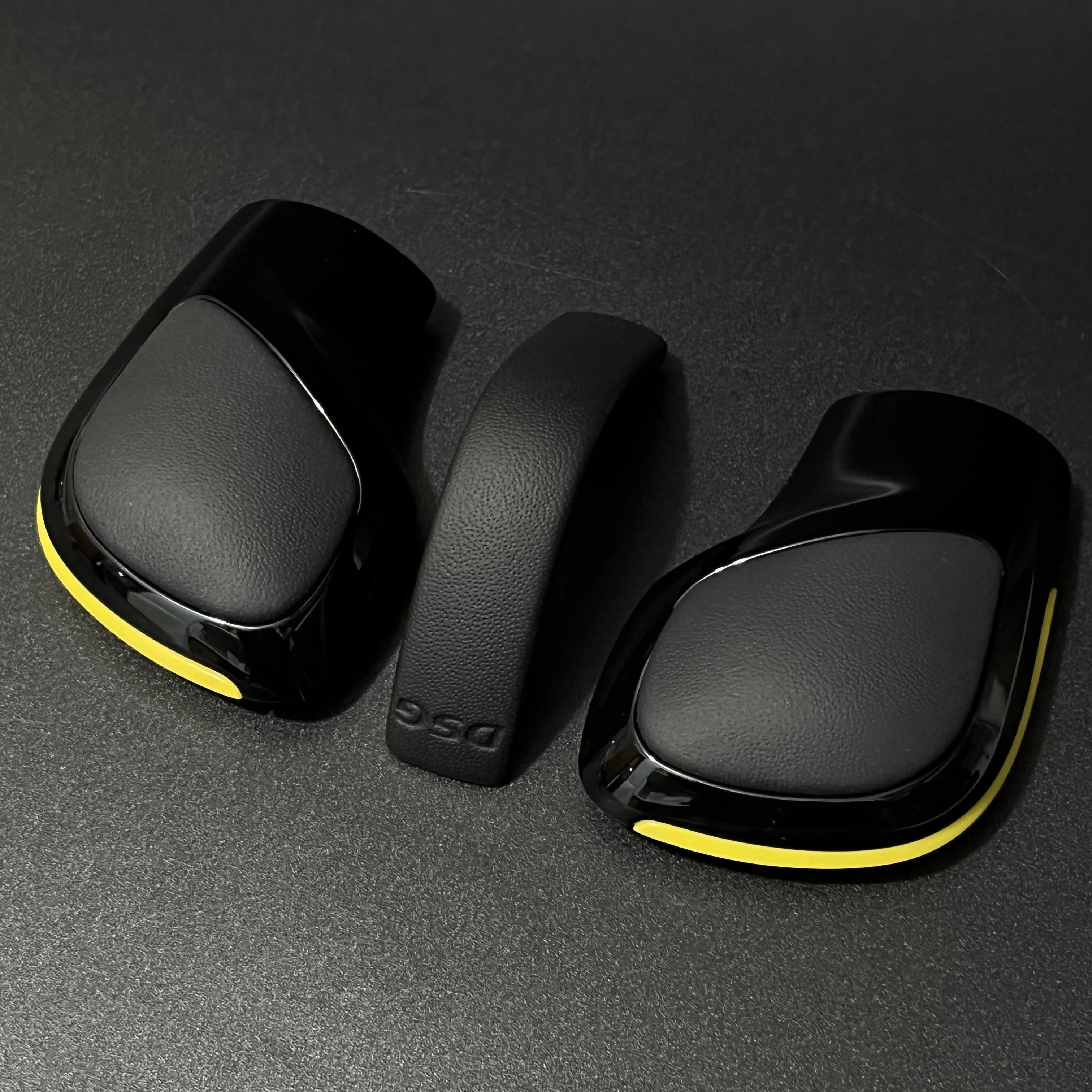 3PCS Yellow Leather