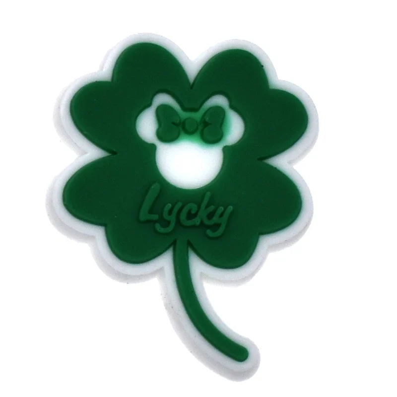 Four-Leaf Clover Shoe Charms for Crocs Accessories Sandals Women Clogs Pins Men Badges Kids Jeans Boy Decorations Buckle Shoes