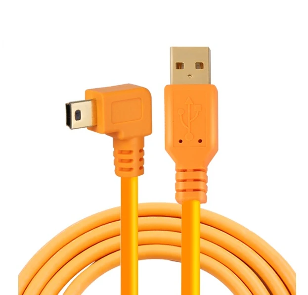 USB2.0 to Mini /USB3.0 to Micro B  Camera Angled cable 3m/ 5m/ 8m/ 10m For Canon 5d4 1DX2 5DS 5DSR Nikon D5 D800 D810A/E D850