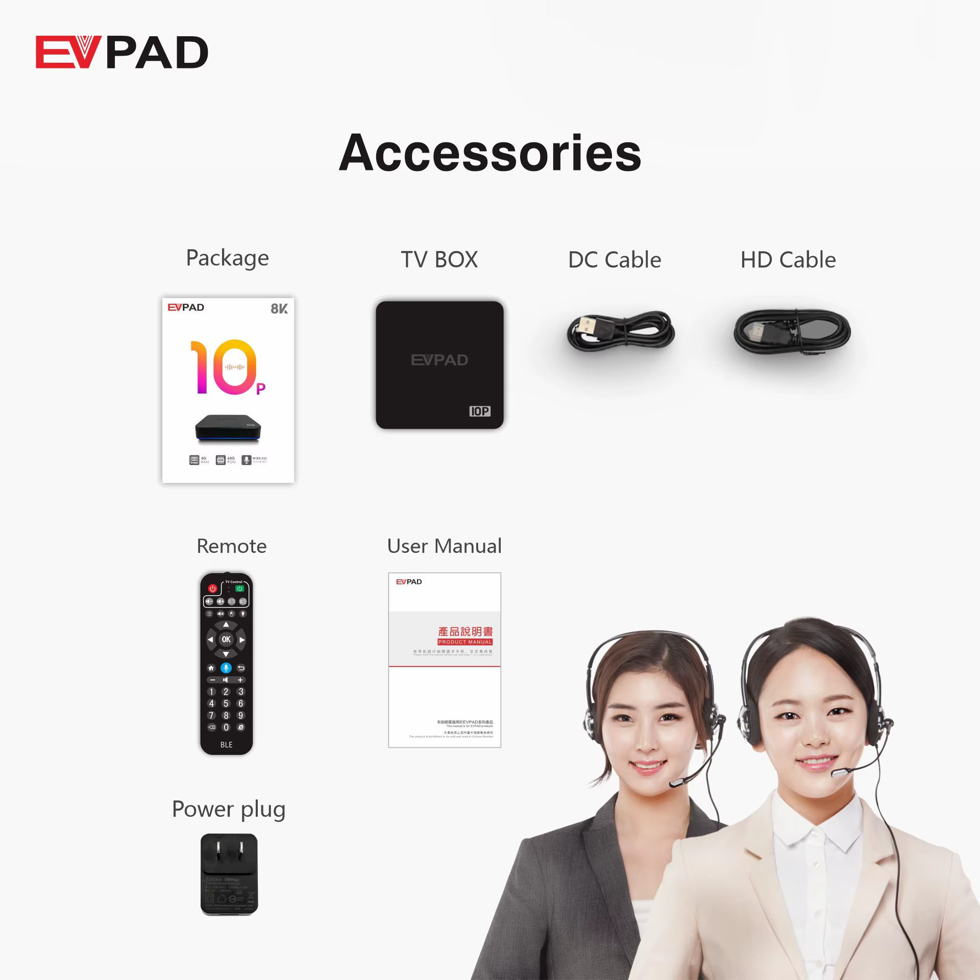 [Genuine] EVPAD 10P 4GB 64G JP Korea tv box USA 2024 hot sell Asia SG Japan CA set top box official store update from 6P tv box