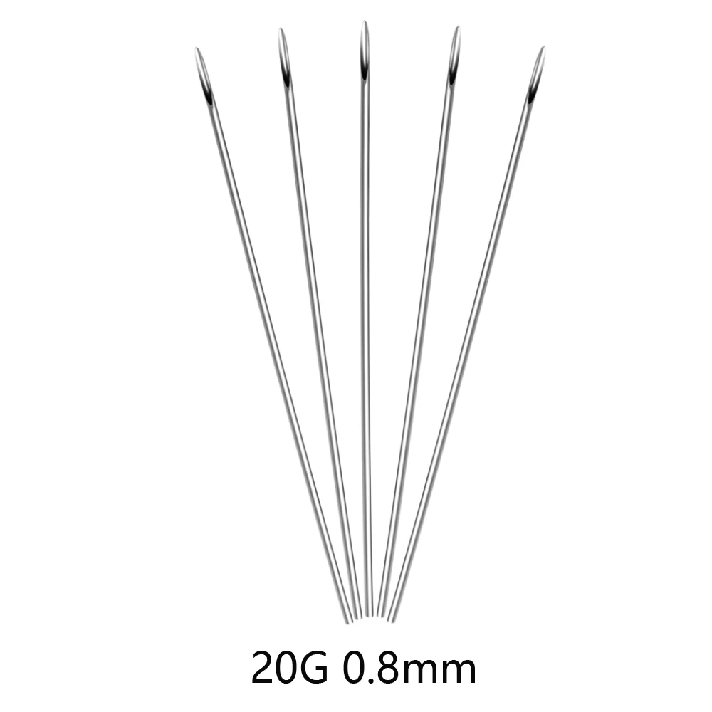 Disposable Sterile Body Piercing Needles 10G 12G 14G 16G 18G 20G Medical Tattoo Needle Navel Nipple Lip Ring Kit Surgical Tools