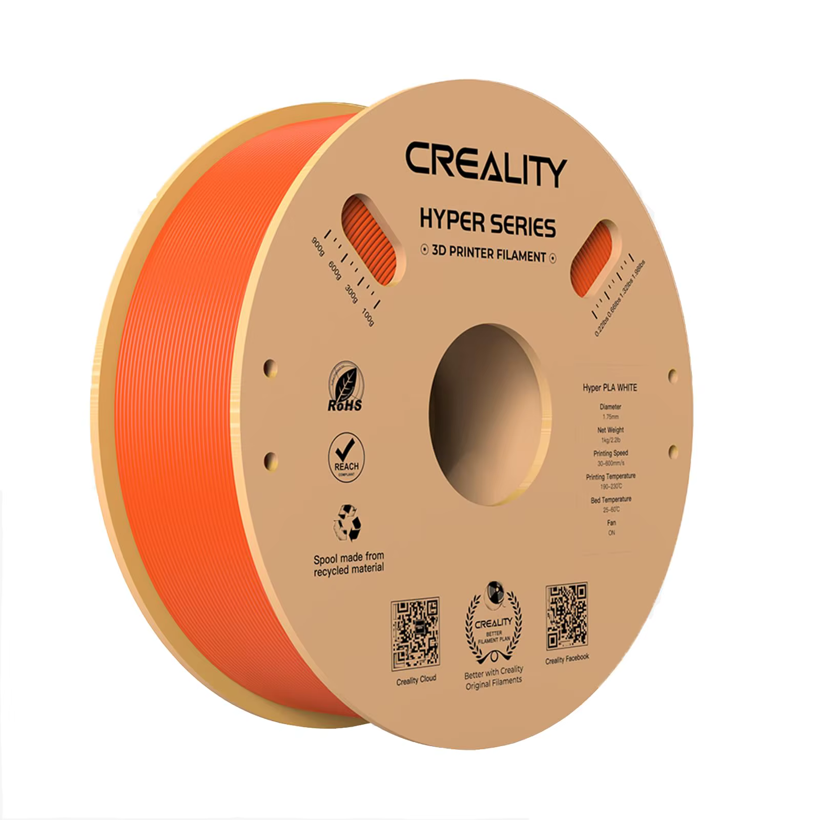 1KG Orange Hyper PLA