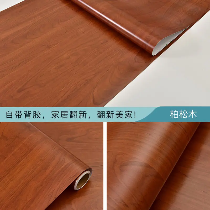 90cm Width Wood Grain Stickers for Wardrobe Cupboard Table Furniture Waterproof Self Adhesive Wallpaper Home Decor Door Stickers