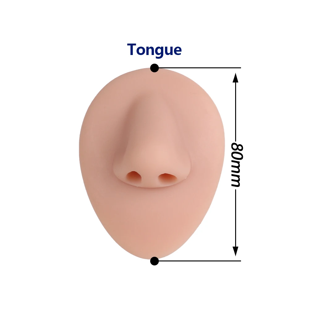 1pc Silicone Ear Nose Mouth Tongue Model Tattoo Practice Piercing Tools Earring Ear Stud Body Jewelry Display Tattoo Accessories