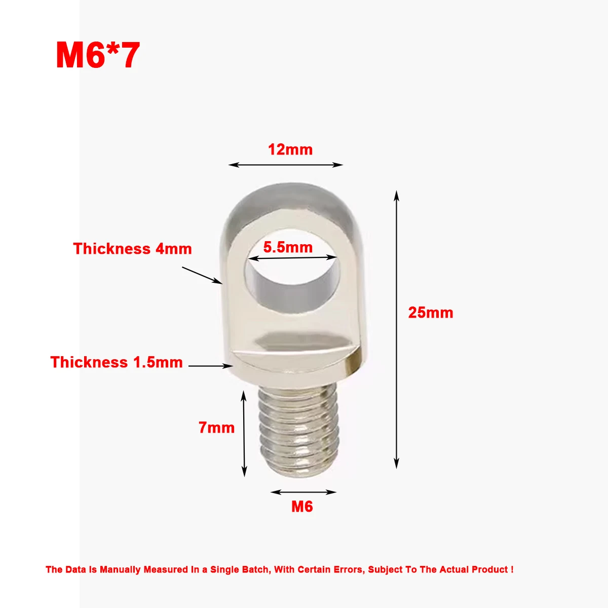 5pcs  M6X7