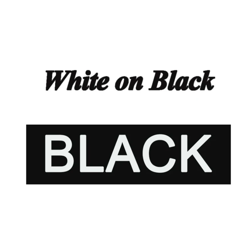 White on Black