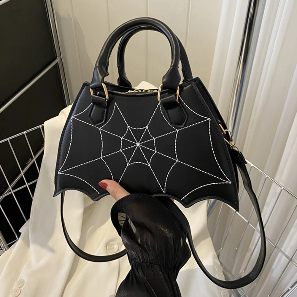 Women Small Shoulder Bag Bat Wing Ladies Top-handle Bags Creative Chic PU Leather Halloween Props Outdoor Shopping Bags