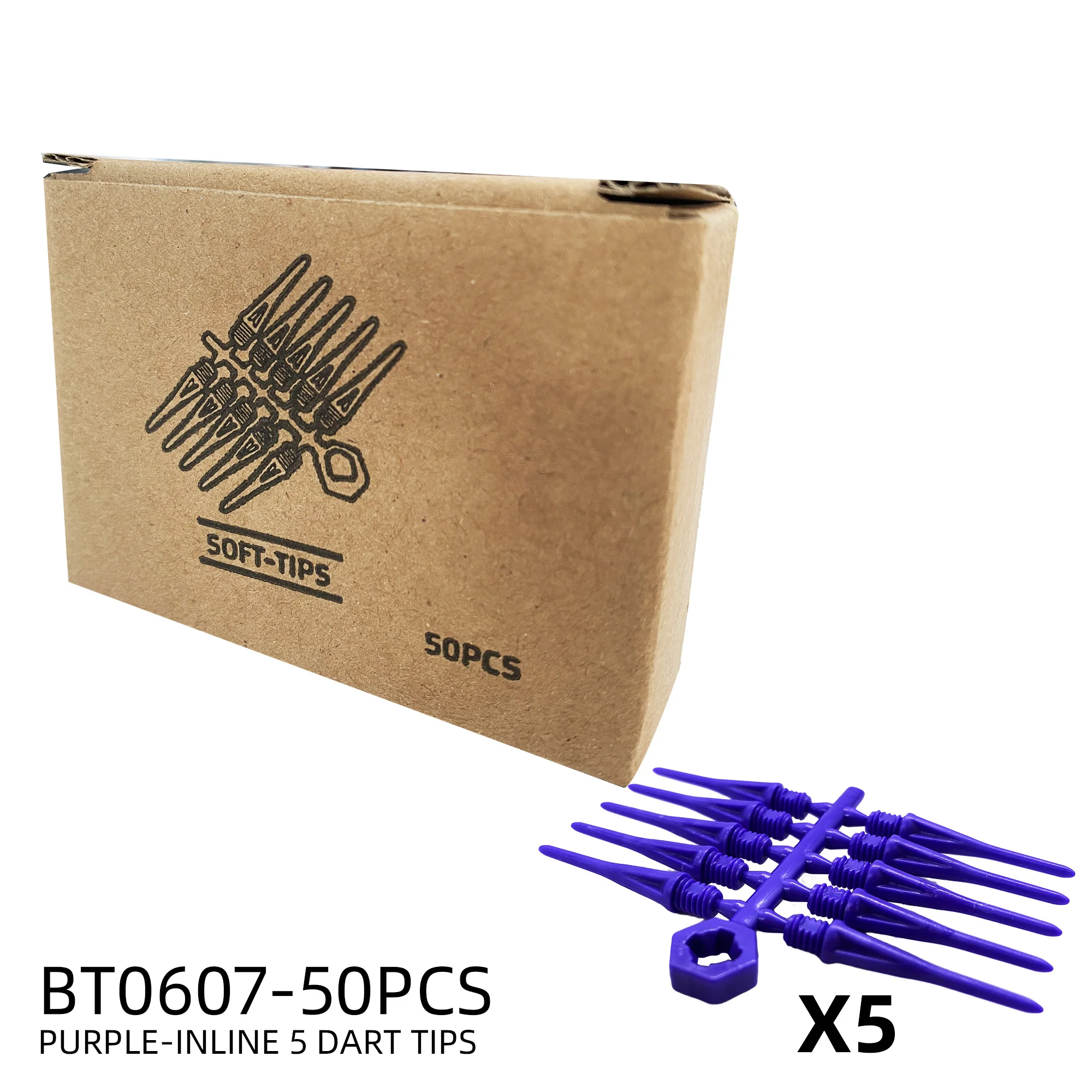 purple 50 dart tips