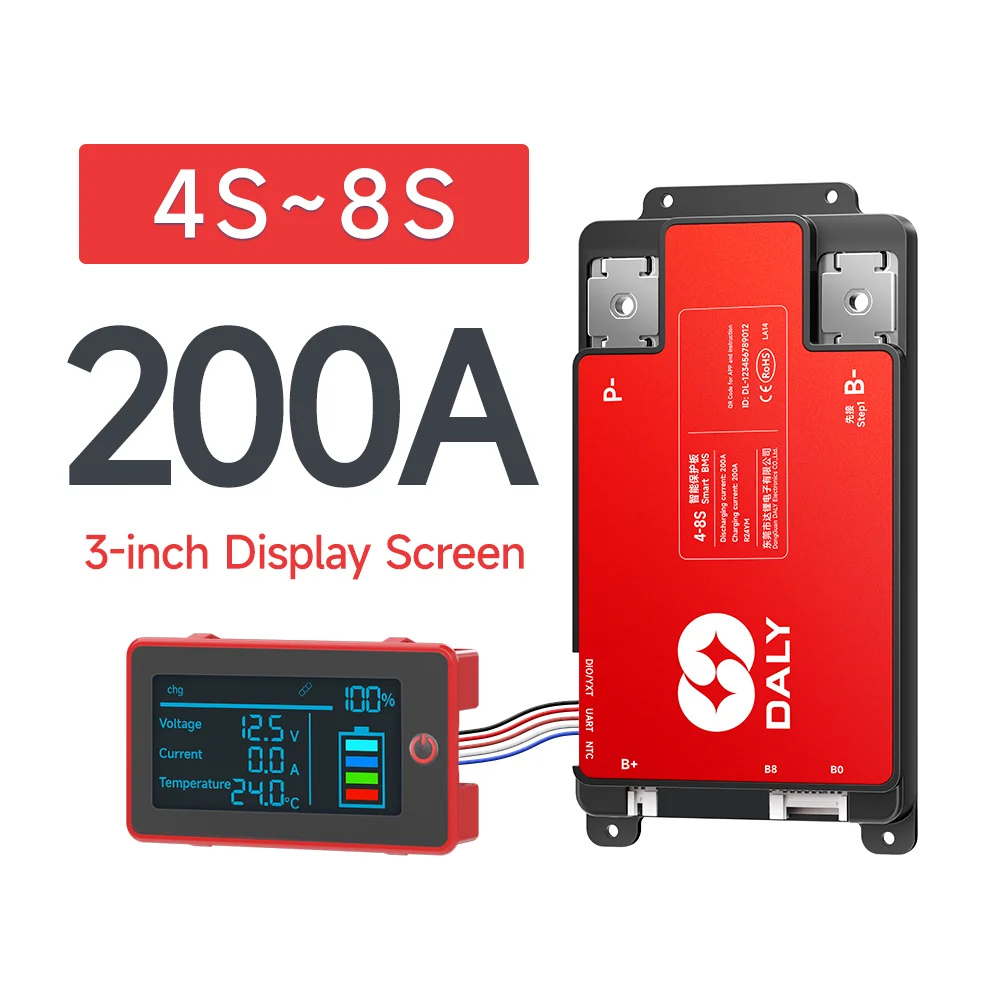 4S-8S 200A BMS LCD
