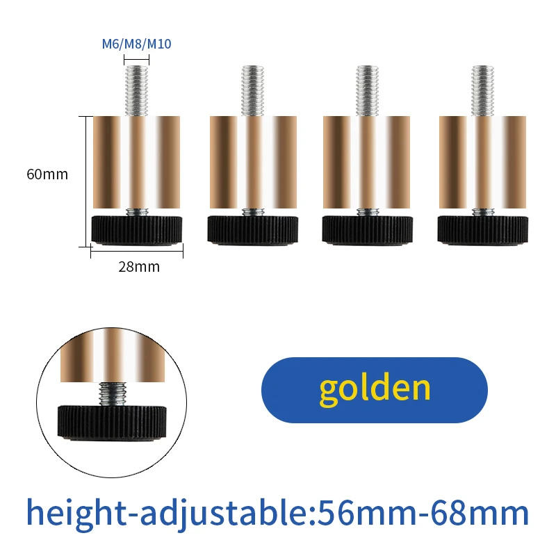 Gold 6cm M6 M8 M10