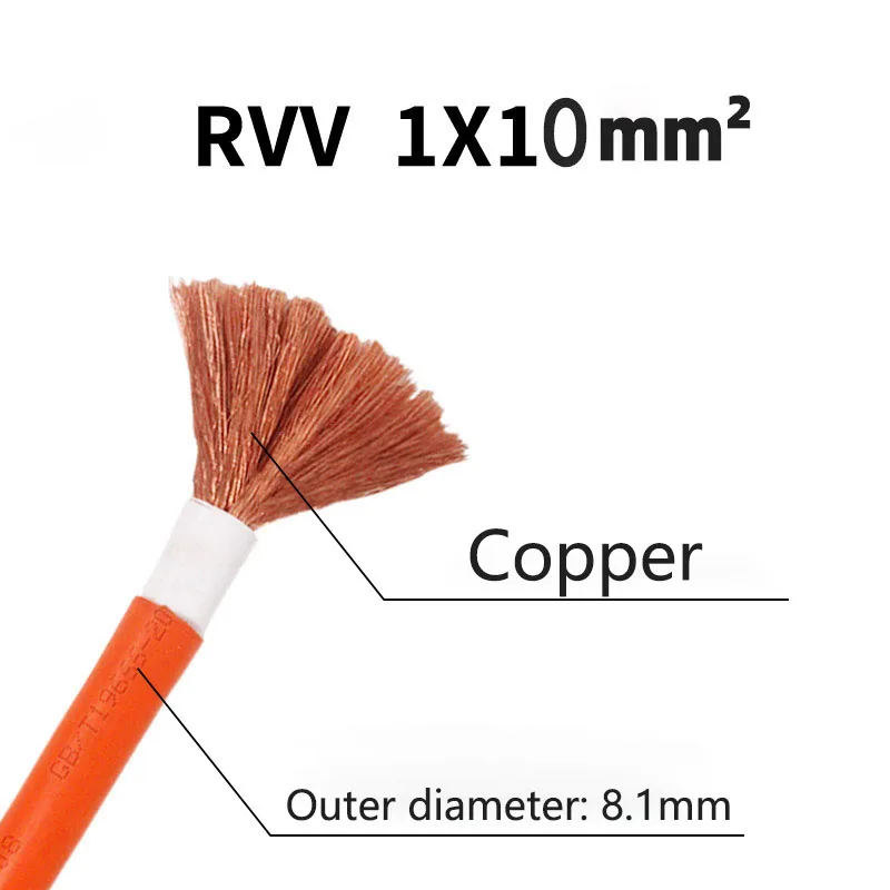 RVV Double Sheathed Copper Cable Welding Machine Wire Single Core7 5 3 2 1/0 2/0 3/0AWG Welding Cable Wire 16mm2 Oil Resistant