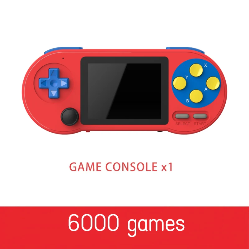 SF2000 Portable Handheld Game Console IPS Screen Video Game Consoles 10000 Retro Games for Sega Snes GBA Red Console for Kids