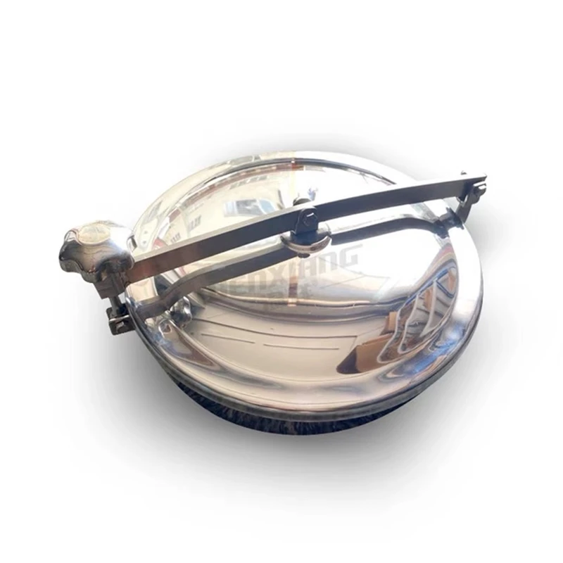 304 Stainless Steel Normal Pressure Manhole Cover Sanitary Quick-Opening Manhole Door Welding round Flanging Hand Hole Yab