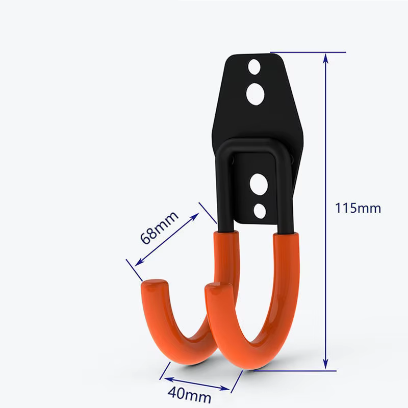 Heavy Duty Metal Hook Garage Organizer Wall Mount Bicycle Hanger Hooks Wall Mount Anti-slip Storage Hook For Ladders Garden Tool