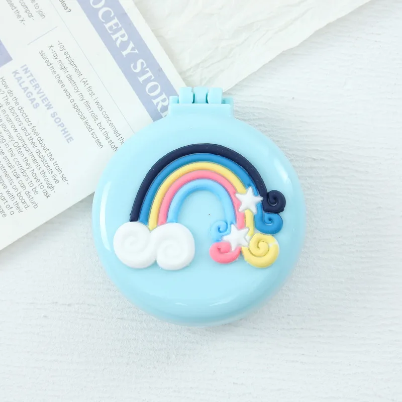 Girls Cute Kawaii Animal Fruit Portable Comb with Mirror Princess Air Cushion Massage Makeup Hair Brush for Baby Kids Stuff