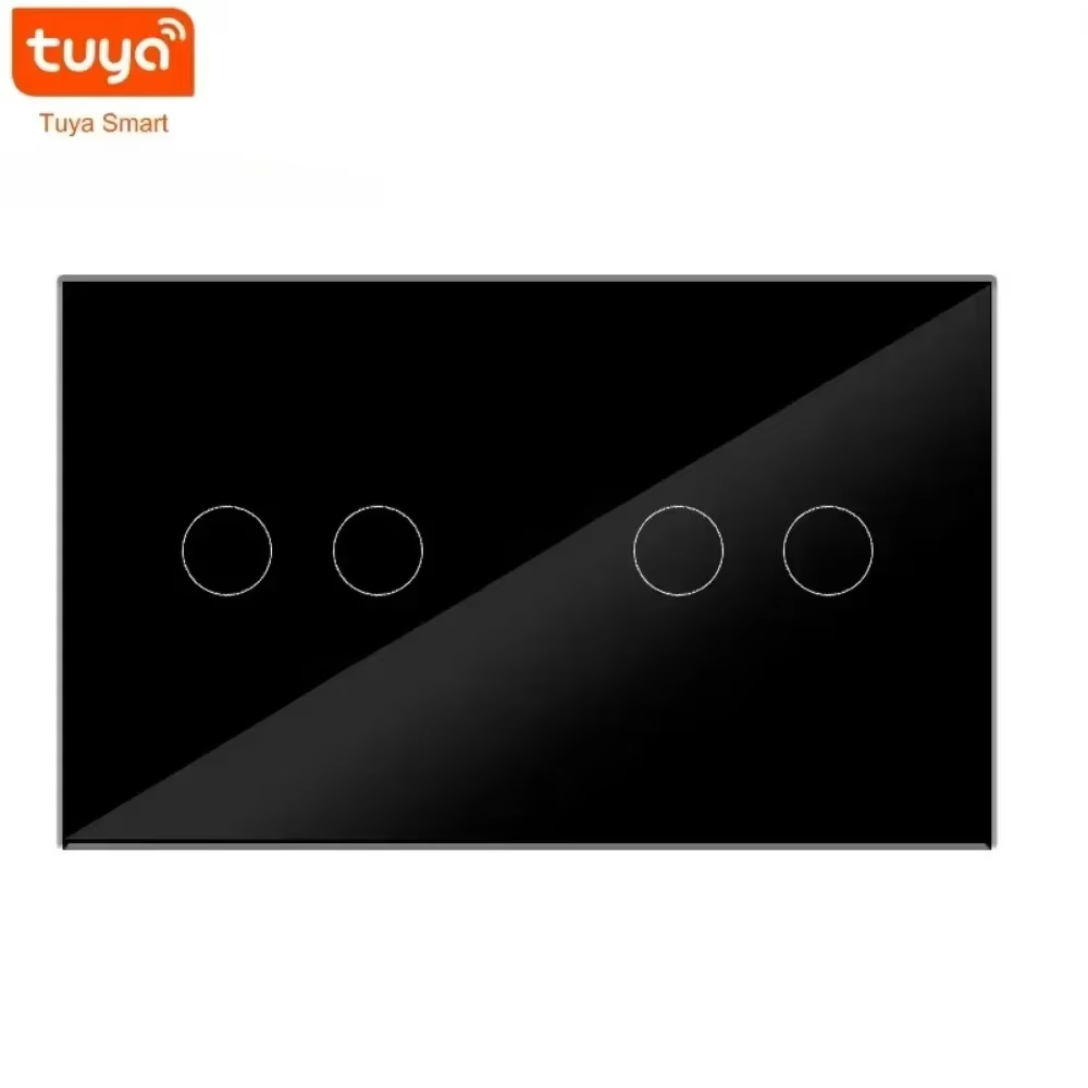 Shawader 147 Tuya WIFI Smart Wall Light Switch Touch Glass Panel Wireless Interuptor 4/5/6 Gang Remote Control Alexa Google Home