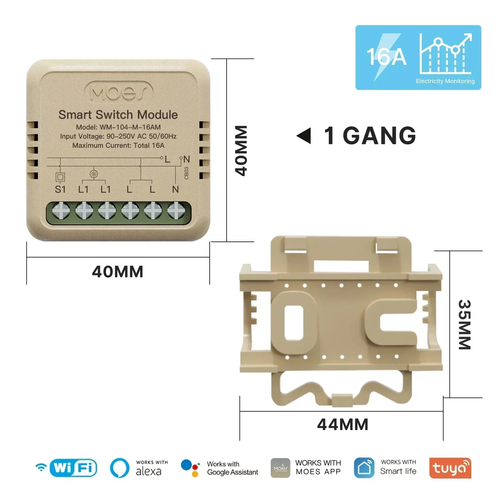 Wifi 1 gang 16A