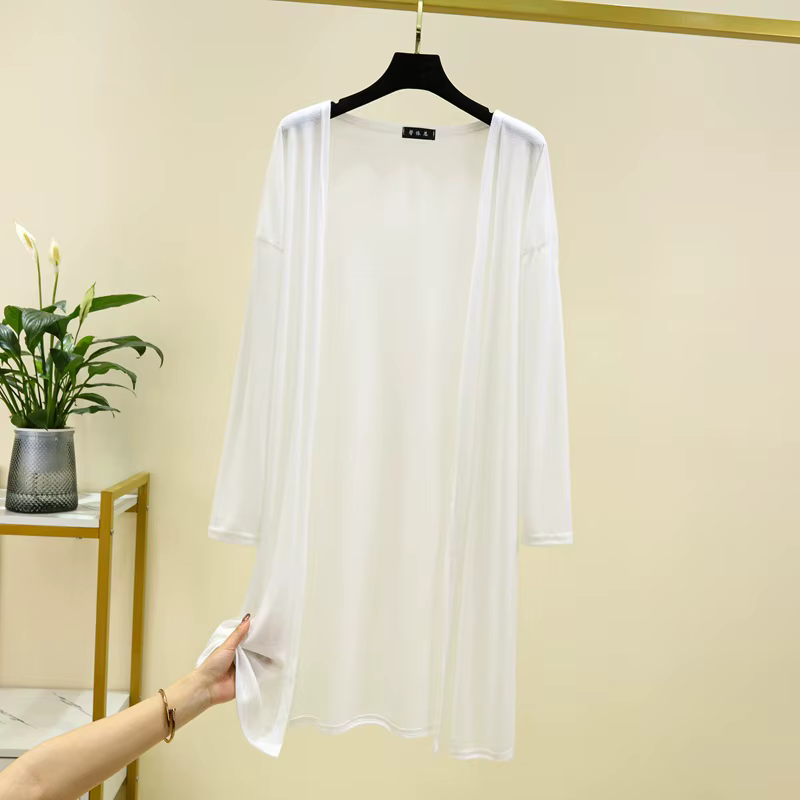 Spring summer Thin Cardigan For Women Long sleeves shirt Sun Protection Clothing Plus size Loose Air-conditioned cover up TOPS