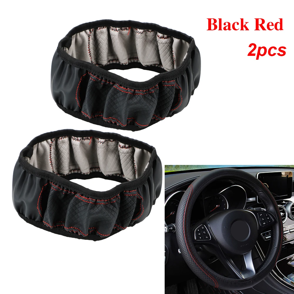 2pcs black red