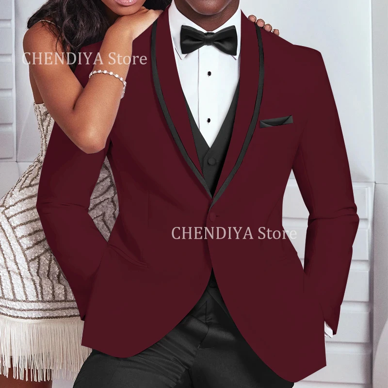 Burgundy and Black