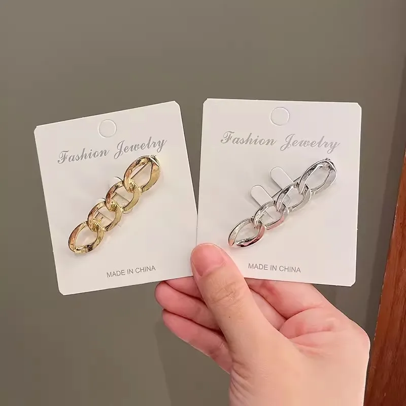 Simple Fashion Chain Pin Brooch for Women Waist Tighting Clip Safety Pin Brooch Sweater Cardigan Buckle Brooches Jewelry Gift