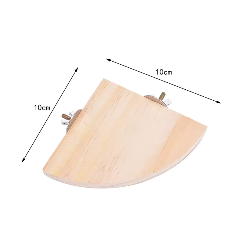 Parrot Bird Wood Perch Stand Platform Rectangle Fan-shaped Shelf Stand Board For Cockatiel Hamster Gerbil Rat Budgie Parakeet