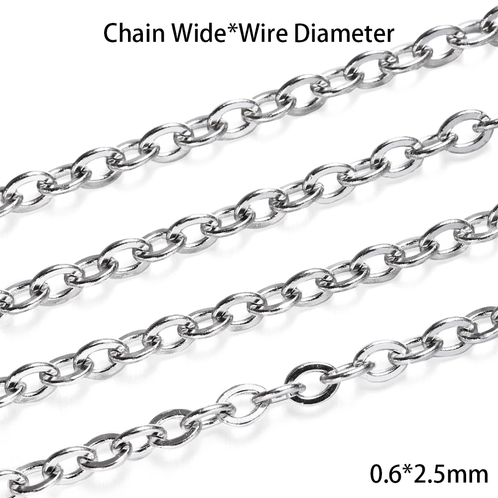 5m/lot Multiple Styles Stainless Steel Extension Chain Ball Chain For DIY Bracelet Necklaces Jewelry Making Findings Accessories