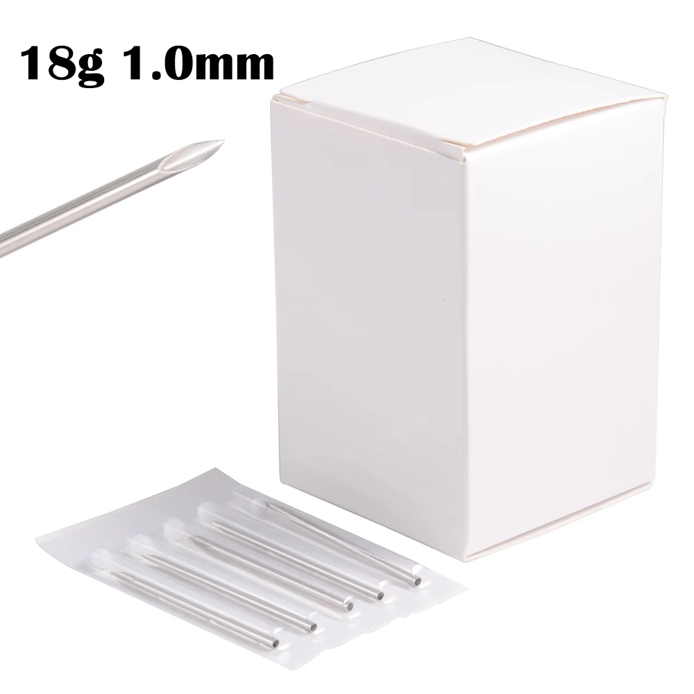 10PCS Disposable Sterile Piercing Needles 12G-20G Medical Grade Tattoo Supply Ear Nose Tongue Lip Navel Piercing Tools