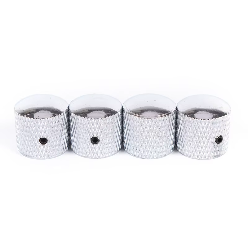 4pcs/lot Metal Dome Knobs Electric Bass Guitar Knobs With Wrench Volume Tone Control Knobs 