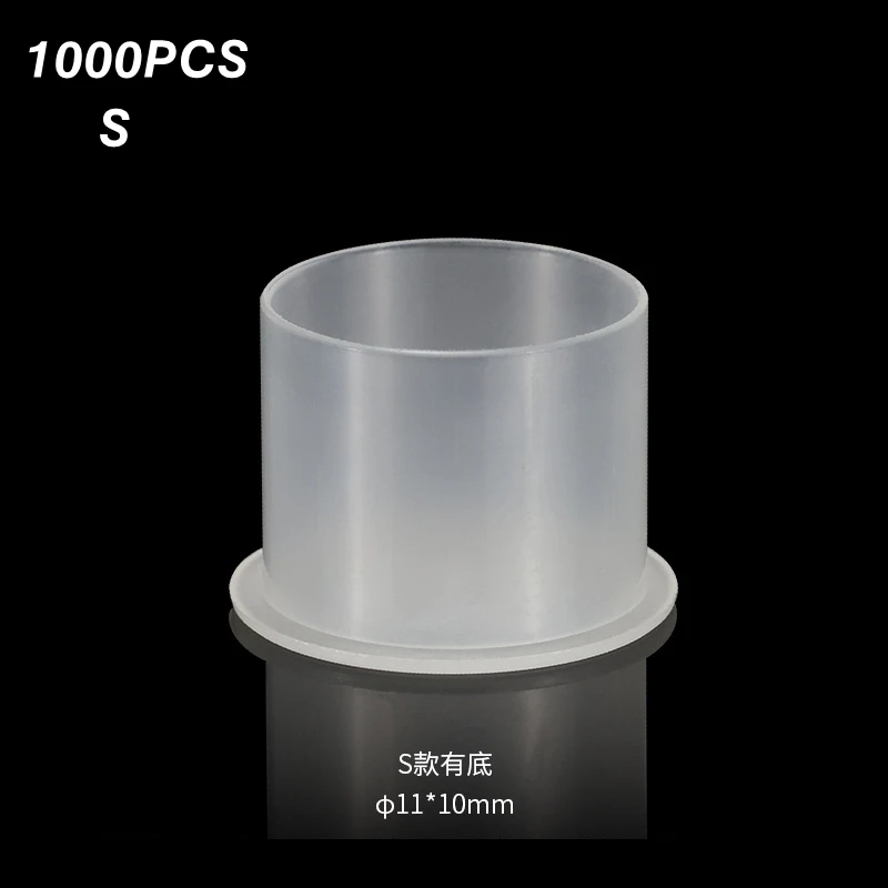 1000Pcs Tattoo Ink Cup Small Size Silicone Permanent Tattoo Make-up Eyebrow Pigment Container Caps Disposable Accessories