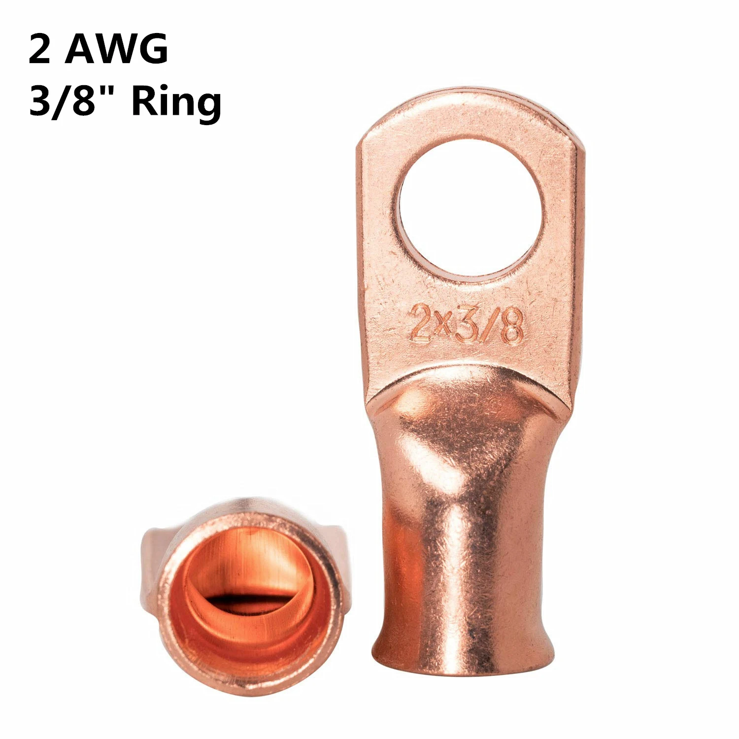 25/10PCS 2AWG  M6/M8/M10/M12 Electrical Wire Ring Connectors Copper Tube Lug Battery Starter Cable Welding Crimp Terminals