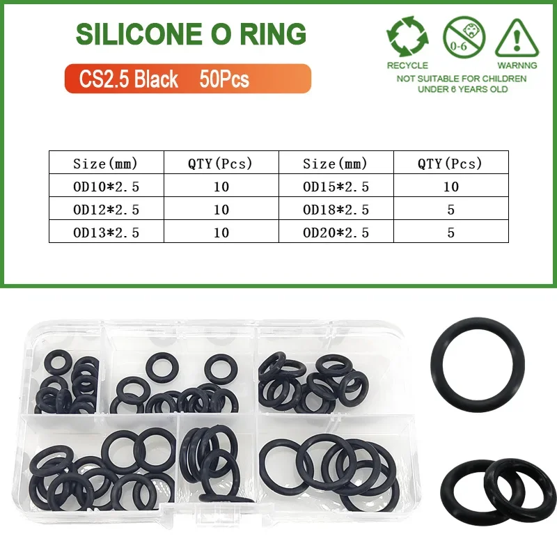 Black 50Pcs CS2.5mm