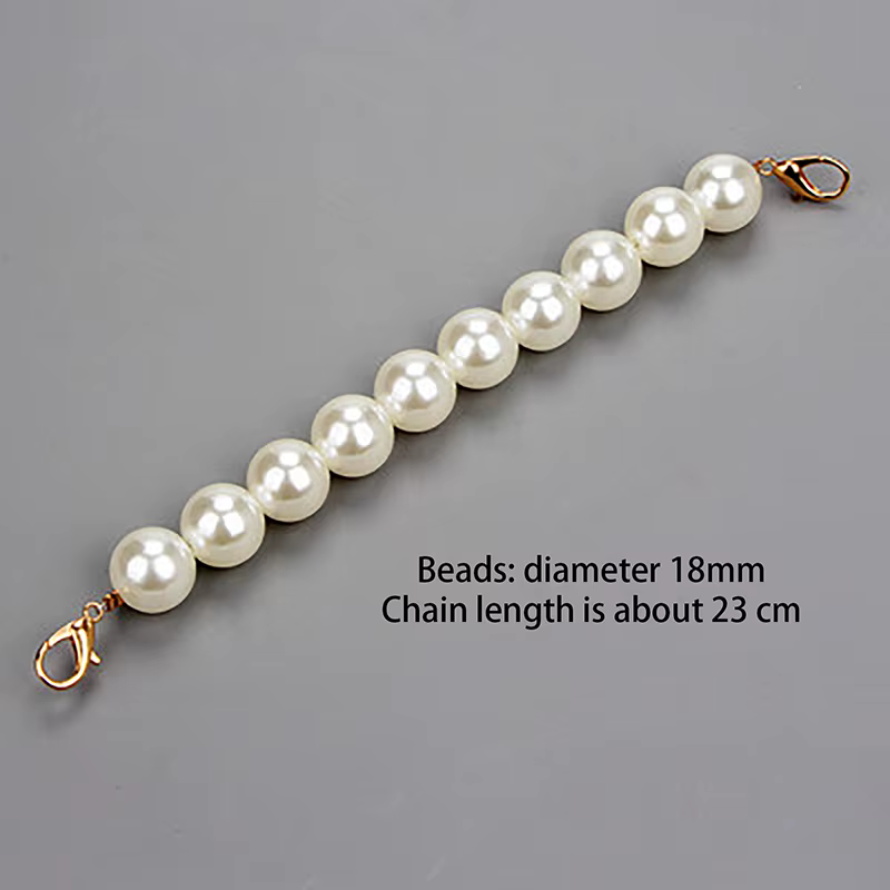 Imitate Pearl Strap for Bags Handbag Accessories Purse Belt Handles Cute Bead Chain Tote Women Purse DIY Replacement Strap Chain