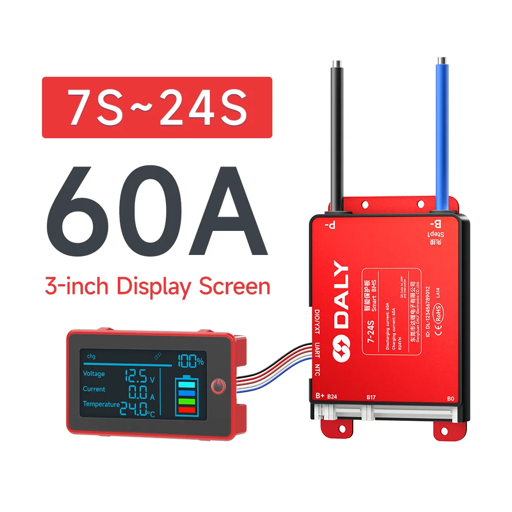 7S-24S 60A BMS LCD